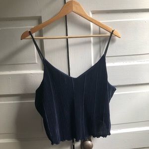 Breezy Navy Crop Top
